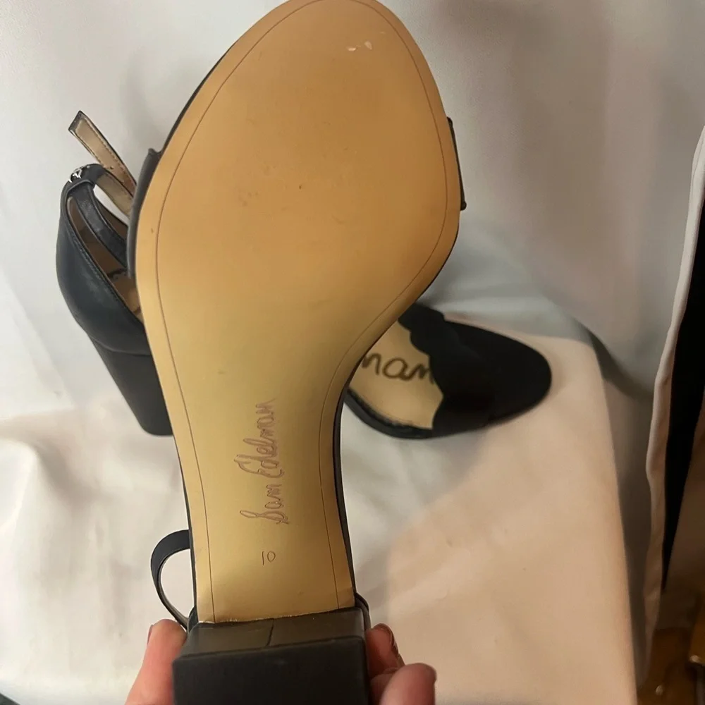 Sam Edelman New Black High Heel Slingback Pumps - Picture 2 of 6